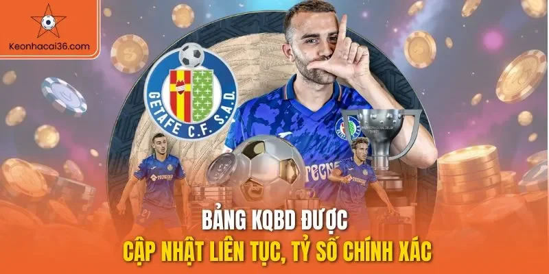 Bảng KQBD được cập nhật liên tục, tỷ số chính xác