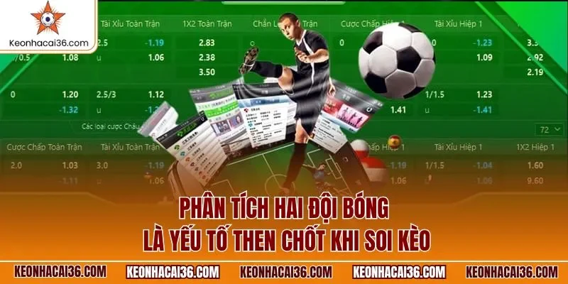 Phân tích hai đội bóng là yếu tố then chốt khi soi kèo